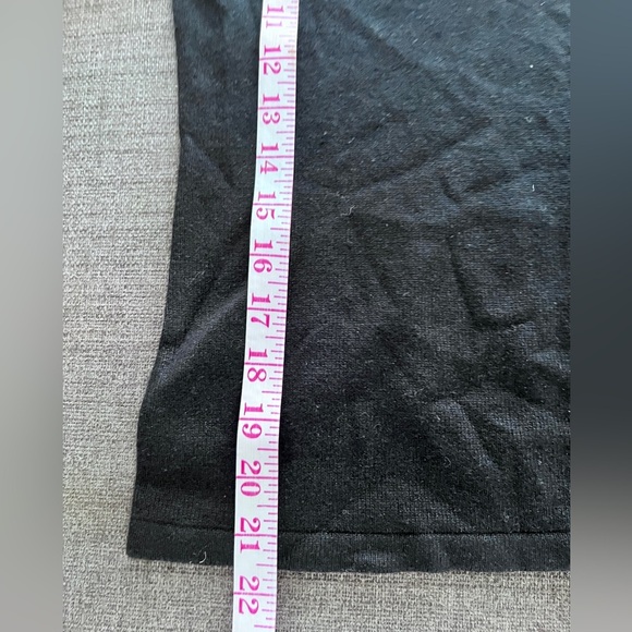 Ralph Lauren Black Silk Cashmere Ruffle Romantic Coquette V-Neck Sweater Small - Picture 8 of 8